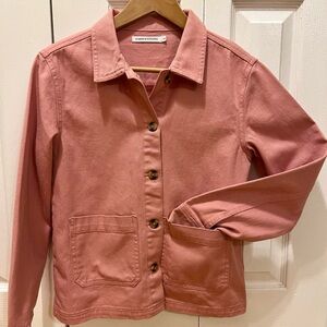 Monoprix Pink Jeans Jacket for kids, size 14 (fits like a 12US)